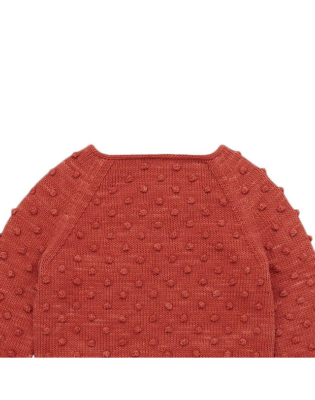 미샤앤퍼프 25SS 키즈 팝콘 니트 레드 K1035S25 629 (8A) 착용컷