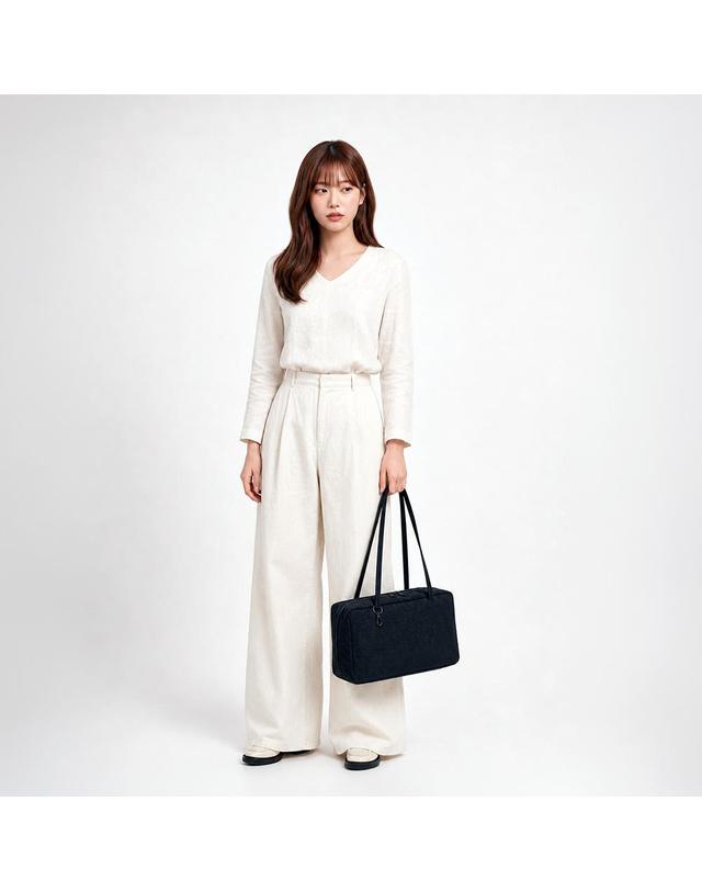 바쿠 BAGGU 바쿠 미디움 나일론 보울러백 숄더백 착용컷