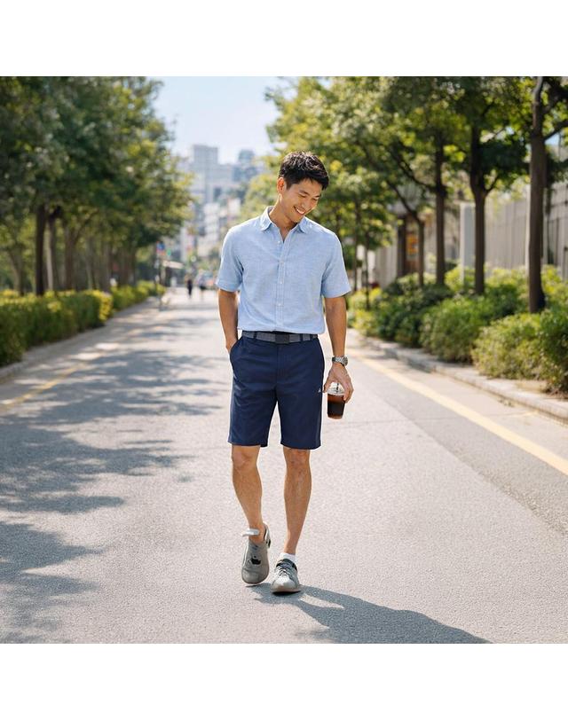 아디다스 아디다스 골프 남성 레귤러핏 반바지 쇼츠 착용컷