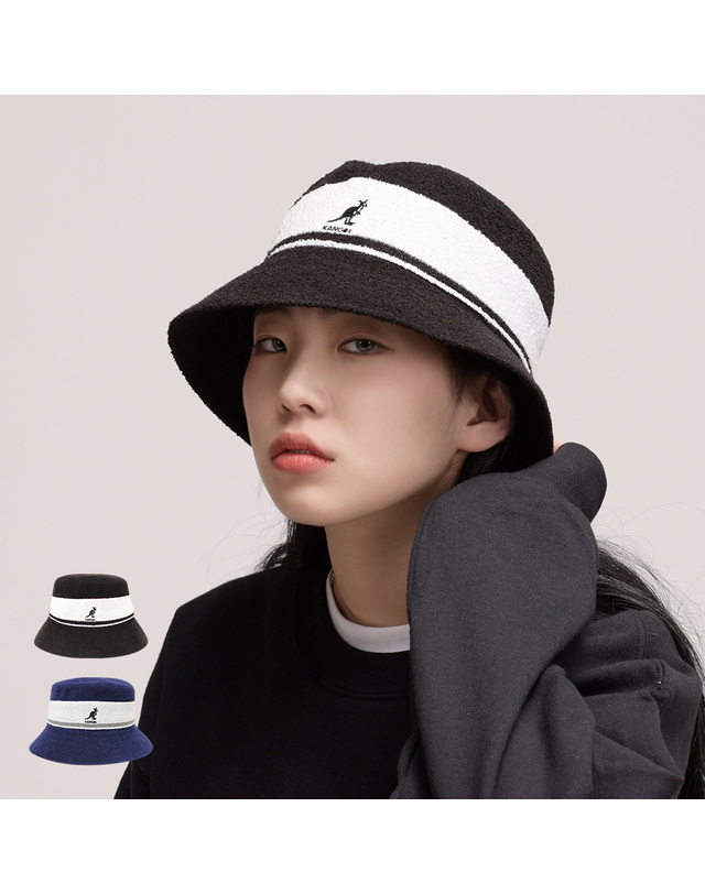 캉골 캉골 버뮤다 스트라이프 버킷햇 K3326ST 착용컷