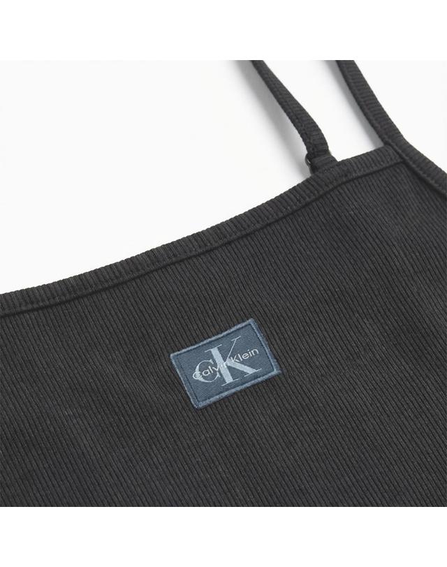 캘빈클라인 캘빈클라인 CK Jeans 여성 립 탑 나시 민소매 티셔츠 착용컷