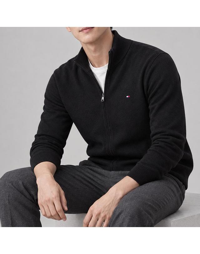 타미힐피거 타미힐피거 레귤러 핏 면 집업 자켓 MW36517 착용컷