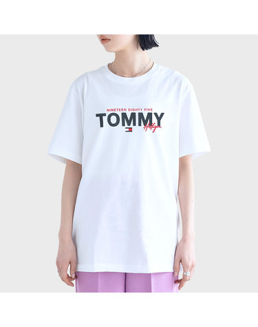 타미힐피거 레터링 로고 반팔 티셔츠