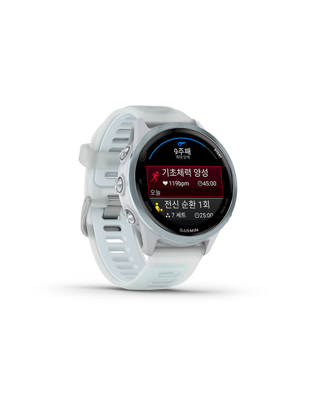 가민 가민 포러너 570 42mm 화이트 러닝 GPS 스마트워치 착용컷