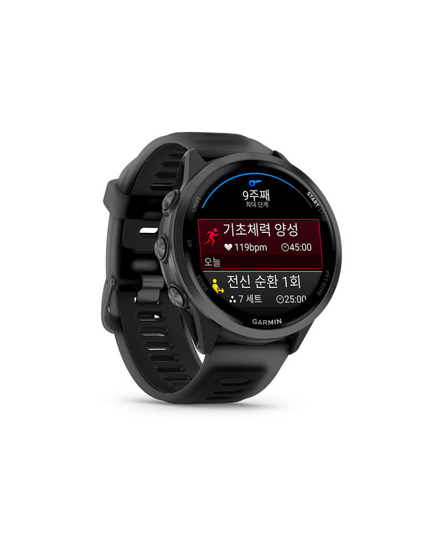 가민 가민 포러너 570 47mm 블랙 러닝 GPS 스마트워치 착용컷