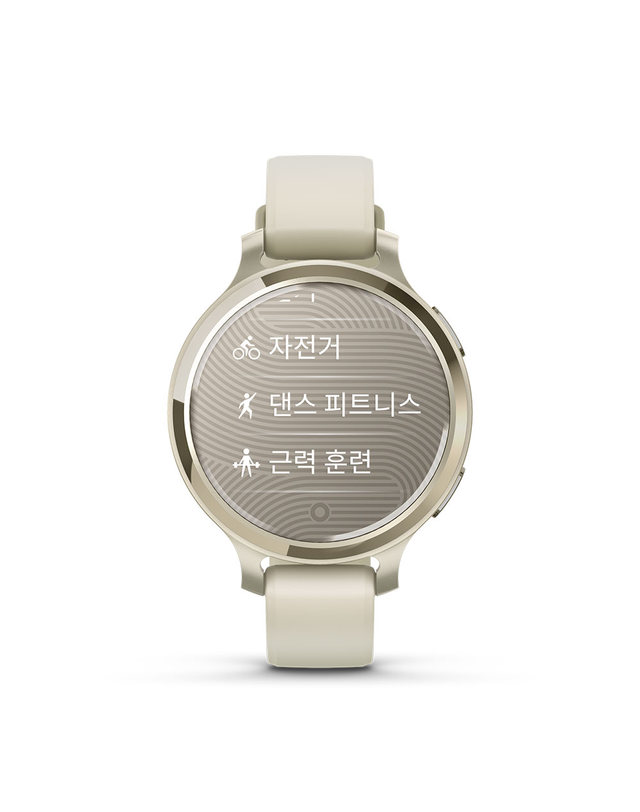 가민 가민 릴리2 액티브 루나 골드 실리콘 밴드 GPS 스마트워치 착용컷