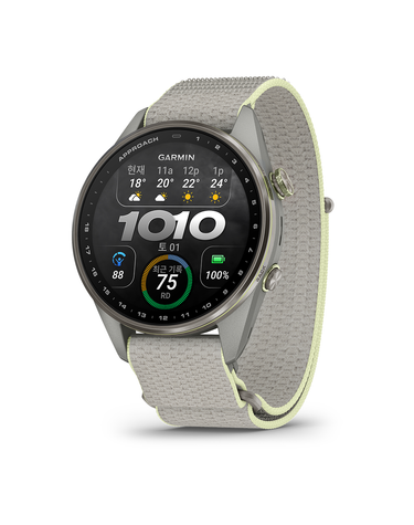 가민 어프로치 S72 47mm 실버 시트론 티타늄 프리미엄 GPS 골프 스마트워치