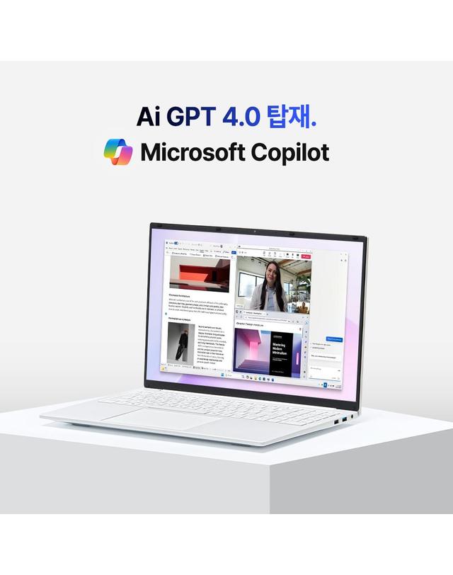 베이직스 베이직북16 MS office 16 16GB/512GB 노트북 착용컷
