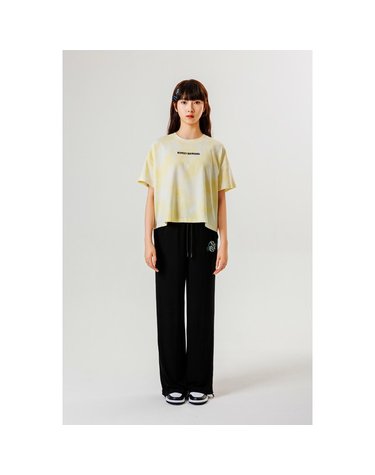 [보리보리/엔오비오]물나염 다잉 크롭 티셔츠  YELLOW