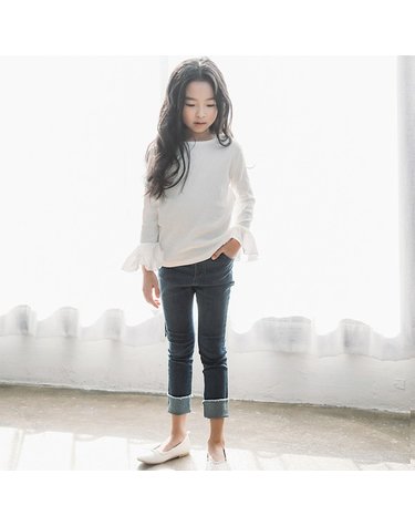 [보리보리] 이데아 9부 롤업 데님 팬츠_12504