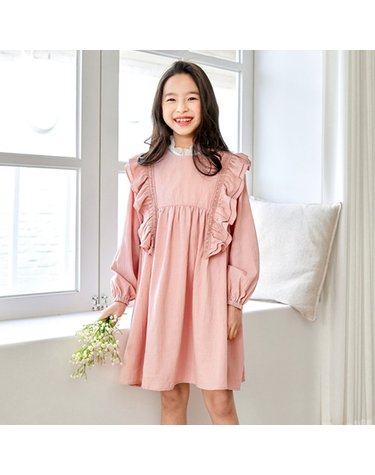 [보리보리] 크리먼 프릴 원피스_13194