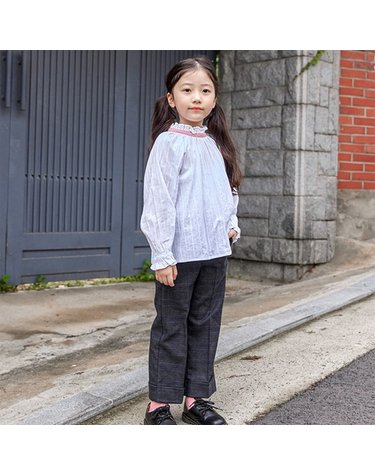 [보리보리] 포인트 카브라 체크 팬츠_12923
