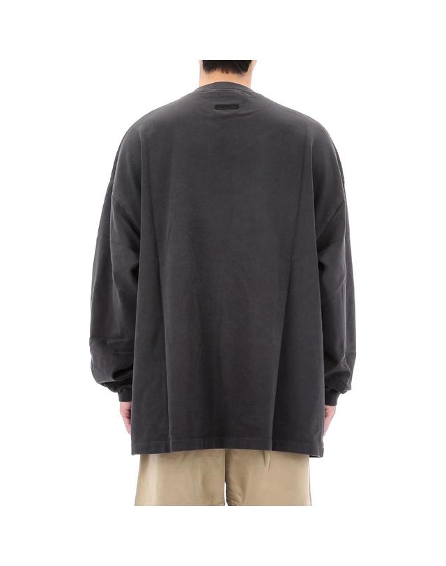 피어오브갓 26SS 피어오브갓 에센셜 시그니처 90s 롱 슬리브 125SP264341F FADEDBLACK 착용컷