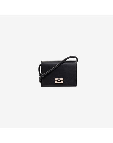 가니 보우 스트랩 월렛 블랙 여성 A5396 099