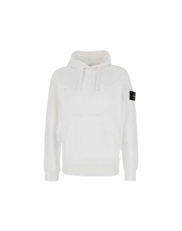 스톤아일랜드 스톤아일랜드 와펜 후드 티셔츠 화이트 남성 L1S15 6100062 S0051 V0001 착용컷