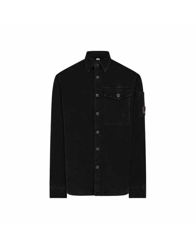 씨피컴퍼니 시피컴퍼니 코듀로이 롱슬리브 셔츠 블랙 남성 19CMSH071A 006410O 999 착용컷