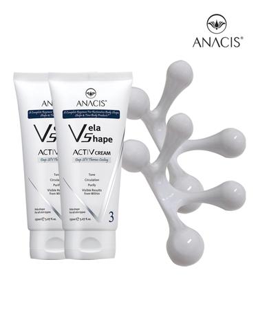 [아나시스] 바디관리 2세트(벨라쉐이프 악티브크림150ml 2개+벨라쉐이프 바디괄사 세트 2개)