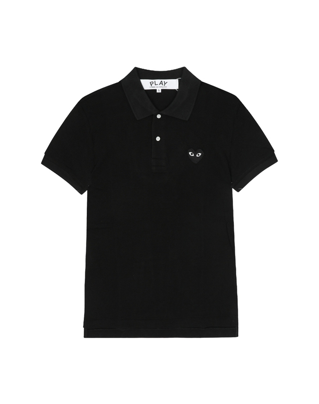 꼼데가르송 플레이 꼼데가르송 블랙 하트 폴로 셔츠 블랙 AX T066 051 1 착용컷