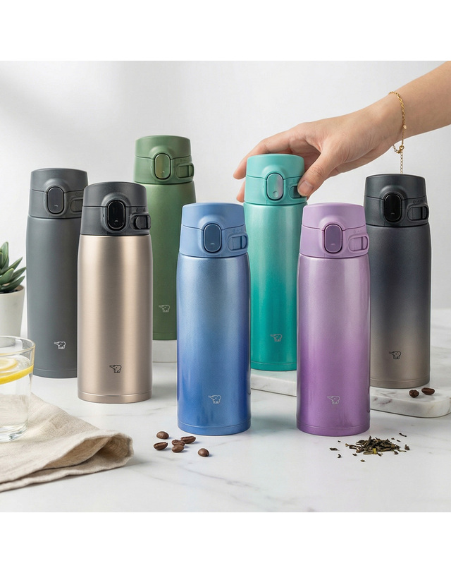 조지루시 조지루시 보온병 보냉병 손잡이 원터치 텀블러 SM-VH48 480ml 착용컷