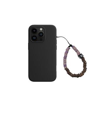 bebe beads phone strap violet+c.brown