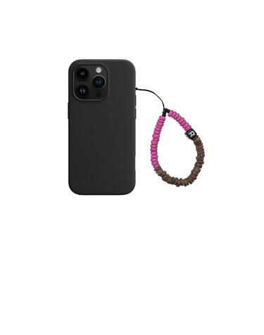 bebe beads phone strap magenta+c.brown