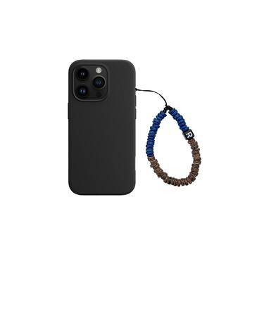 bebe beads phone strap blue+c.brown