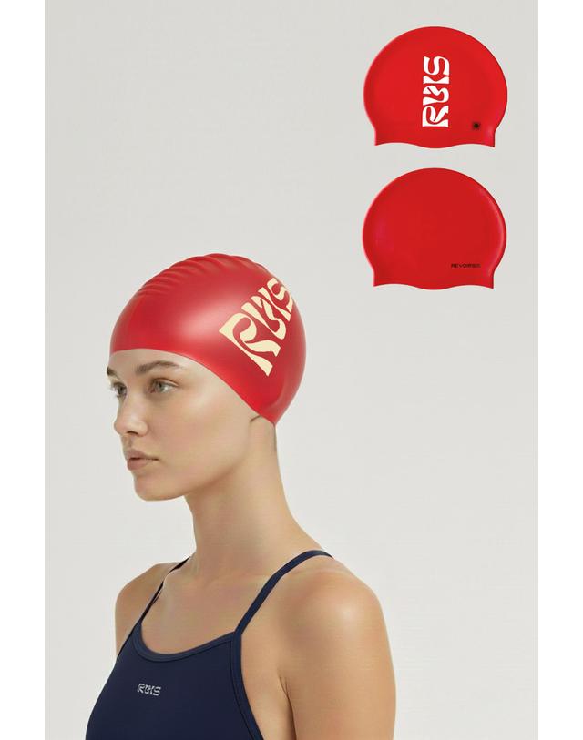 르브아시스 RVIS halo core swimcap fiery red 착용컷