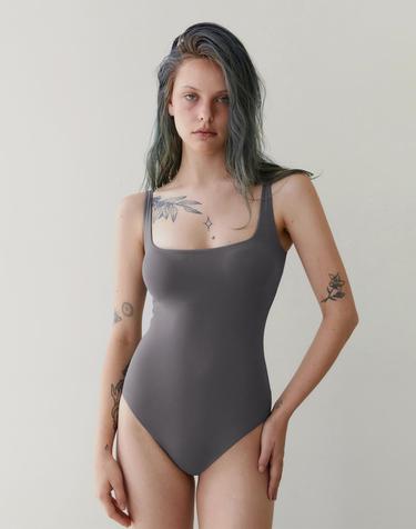 RVIS twoway swim onepiece pewter grey