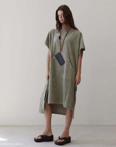RVIS terry twoway poncho khaki