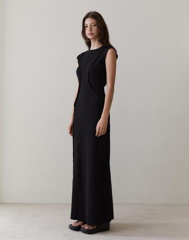 RVIS cutting maxi dresses black