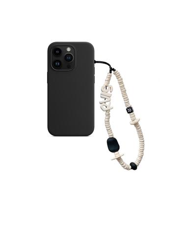 nature beads phone strap cream