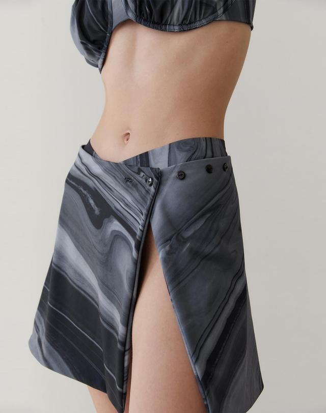 르브아시스 RVIS shirring bikini skirt multi black 착용컷