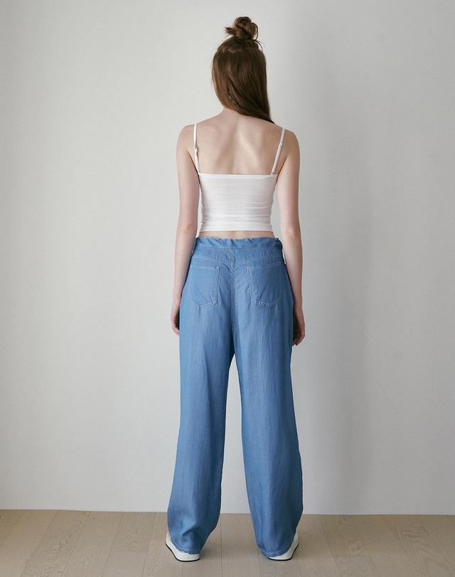 르브아시스 tencel denim pants light blue 착용컷