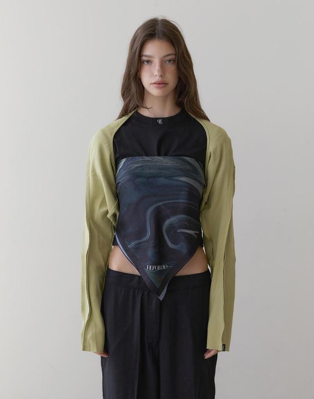 르브아시스 RVIS reversible cutting bolero olive 착용컷