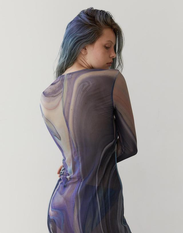 르브아시스 RVIS net maxi dresses multi 착용컷