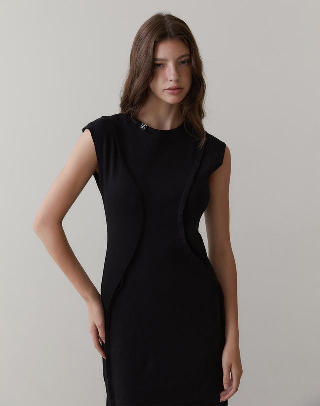 르브아시스 RVIS cutting maxi dresses black 착용컷