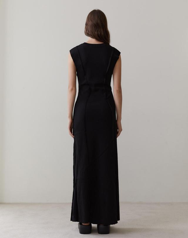 르브아시스 RVIS cutting maxi dresses black 착용컷