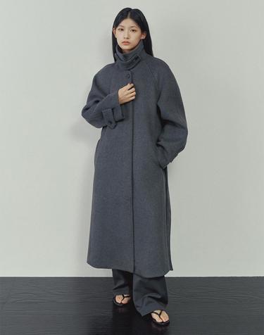 레글런 울 발마칸 코트_Gray