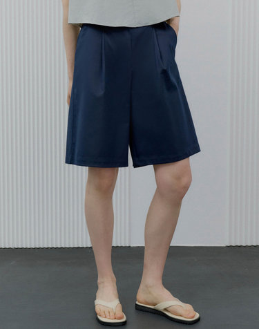 릴렉스 와이드 버뮤다 팬츠_Navy