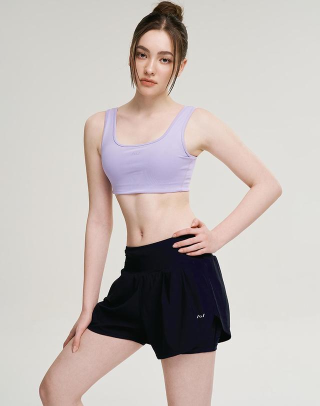 레이지비 에어쿨링 여성 스포츠 반바지 퍼포먼스 2in1 레깅스 쇼츠 블랙 착용컷