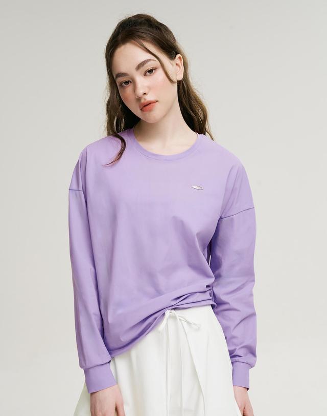 레이지비 에어파스텔 스트링 상의 루즈핏 여성 롱슬리브 (4컬러) 착용컷