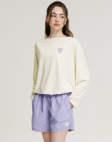 [SET] 코튼캔디 스트링 여성 롱 슬리브 + 컴포트 쇼츠 코코넛