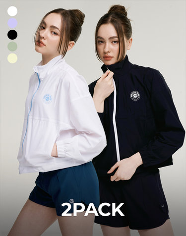 [2PACK] 쿨터치 크롭 루즈핏 여성 집업 래쉬가드 (5컬러)