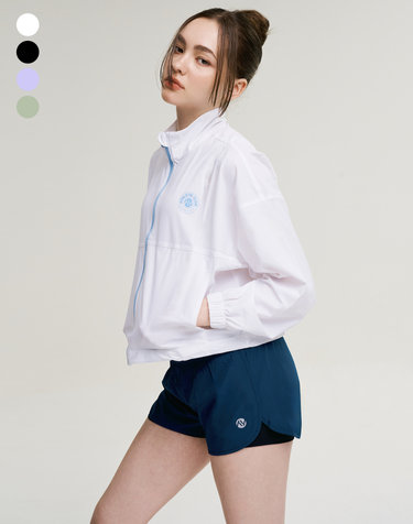 [SET] 쿨터치 크롭 루즈핏 여성 집업 래쉬가드 + 스윔 팬츠 세트 (4컬러)