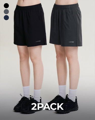 [2PACK] 에어로 터치 러닝 액티브 남녀 스포츠 짐웨어 운동 반바지 쇼츠 W (3컬러)