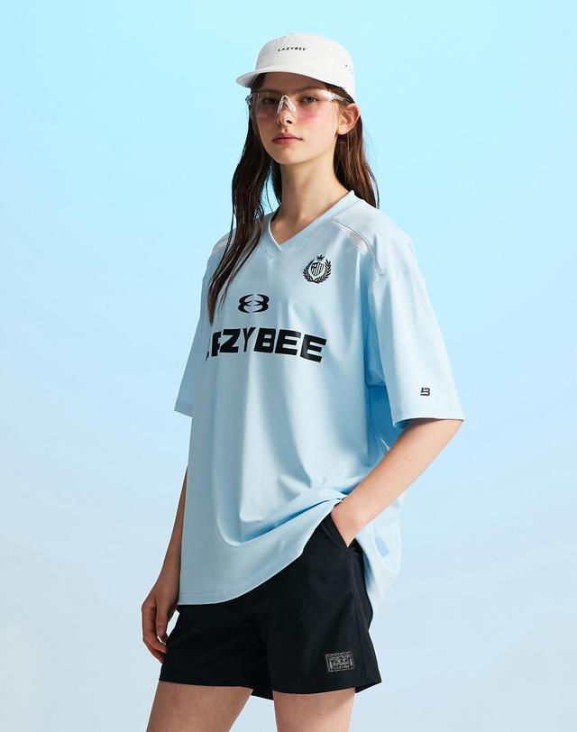 레이지비 [SET] 하이드로 메쉬 퍼포먼스 반팔 래쉬가드 + 스윔 쇼츠 세트 W 스카이블루 착용컷