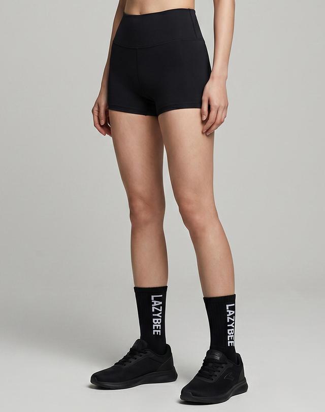 레이지비 [3PACK] 에센셜 쿠셔닝 스포츠 크루 삭스 블랙 착용컷