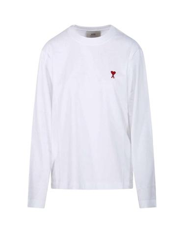 (당일) 25FW 아미 하트 로고 화이트 긴팔 티셔츠 BFUTS235 724 100