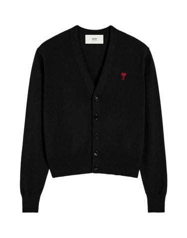 (당일) 25FW 아미 하트 로고 블랙 여성 가디건 FKC374 001 009