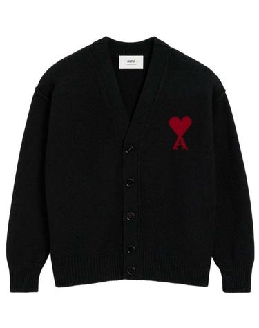 (당일) 25FW 아미 빅하트 로고 블랙 가디건 UKC367 018 009